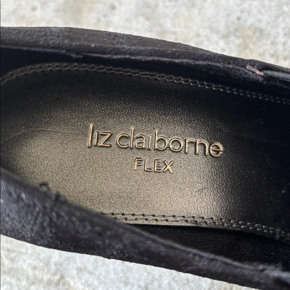 Liz Claiborne Black Patterned Booties